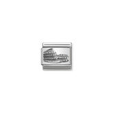 Nomination Composable Classic MONUMENTS RELIEF acciaio e argento 925 (09_Kolosseum)